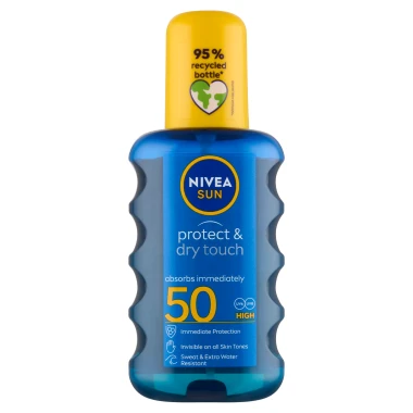 Nivea Sun Protect & Dry Touch Neviditelný sprej na opalování OF 50 200 ml