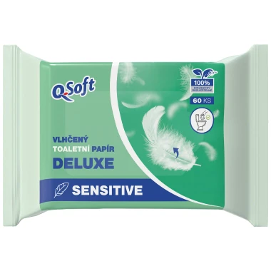 Q-Soft Vlhčený toaletní papír Deluxe Sensitive 60 ks