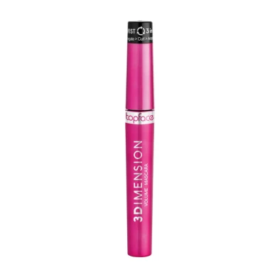 Topface Řasenka 3v1 pro objem, prodloužení a natočení řas 3Dimension Ultra Black 8 ml