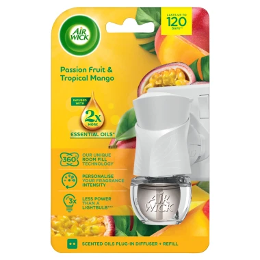 Air Wick elektrický osvěžovač vzduchu - strojek a náplň - Maracuja a tropické mango 19ml