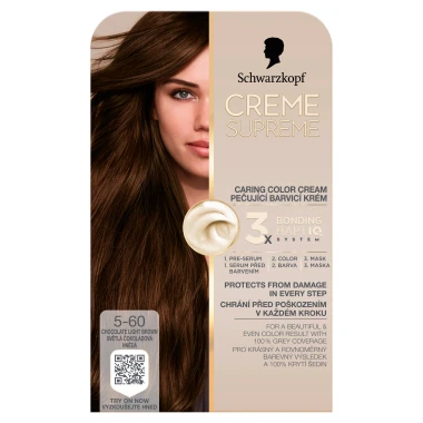 Schwarzkopf Creme Supreme Barva na vlasy 5-60 Světlá čokoládová hnědá