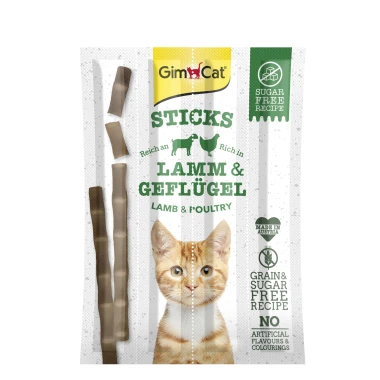 GimCat Sticks Jehněčí tyčinky 4 ks