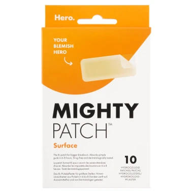 Hero Mighty Patch Surface hydrokoloidní náplasti 60 mm x 25 mm 10 ks