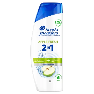 Head & Shoulders Apple Fresh 2in1 Šampon a kondicionér proti lupům 400 ml