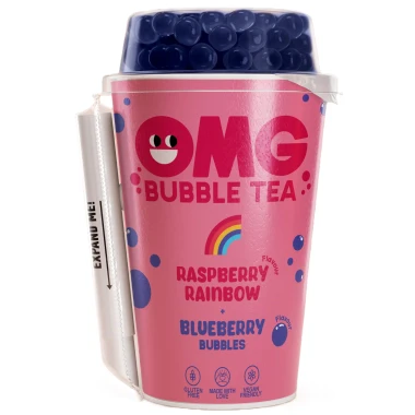 OMG Bubble Tea nealkoholický nápoj malina 265 ml