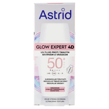 Astrid Glow Expert 4D UV fluid proti tmavým skvrnám a vráskám 50+ SPF 50ml