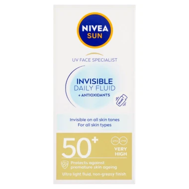 Nivea Sun Invisible Daily Fluid Lehký pleťový krém na opalování OF 50+ 40 ml