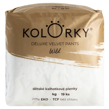 Kolorky Deluxe Velvet Pants Wild dětské kalhotkové ekoplenky L 8-13 kg 19 ks