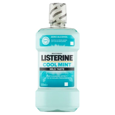 LISTERINE Cool Mint Mild Taste Ústní voda bez alkoholu 500 ml