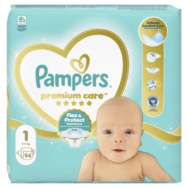 Pampers Premium Care, vel. 1, 94 ks