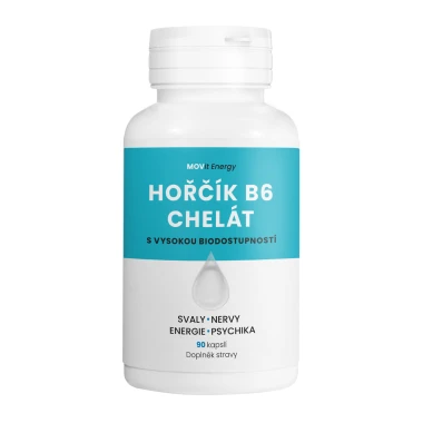 MOVit Hořčík B6 Chelát 90 kapslí