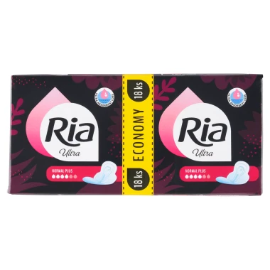 Ria Ultra Normal Plus Hygienické vložky s křidélky 18 ks
