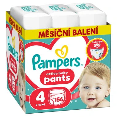 Pampers Active Baby Pants, vel. 4, 156 ks