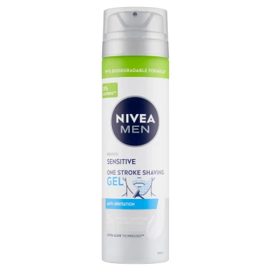 Nivea Men Sensitive One Stroke Gel na holení 200 ml