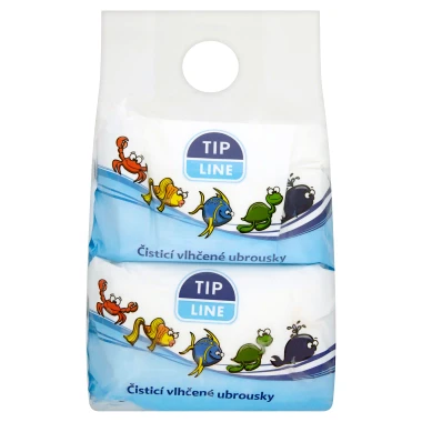 Tip Line Čisticí vlhčené ubrousky 4 x 60 ks