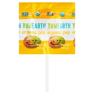 Yum Earth BIO lízátka z vařeného třtinového cukru s příchutí ovoce 6 g