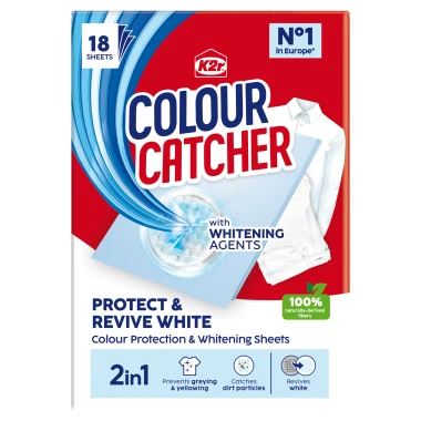 K2r Colour Catcher 2in1 Protect & Revive White Ubrousky pro praní prádla 18 ks