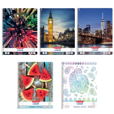 Spirálový blok A4, 80listů, linka, mix