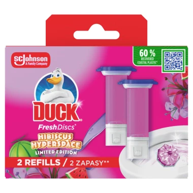 Duck Discs WC čistič náplň Hibiscus Hyperspace 2 ks