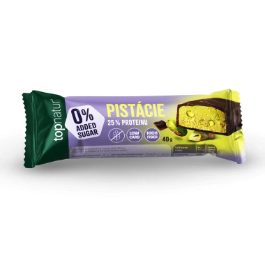 Topnatur 0% SUGAR proteinová tyčinka pistácie 40 g
