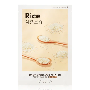 MISSHA Airy Fit Sheet Mask Rice plátýnková maska 19 g