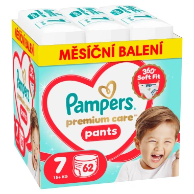 Pampers Premium Care Pants, vel. 7, 62 ks