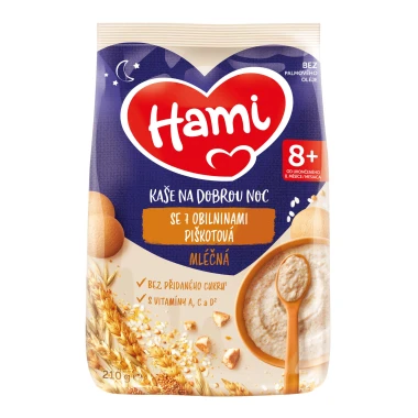HAMI Mléčná kaše se 7 obilninami piškotová na dobrou noc 210g