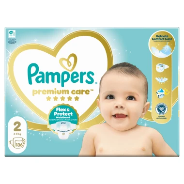 Pampers Premium Care, vel. 2, 136 ks