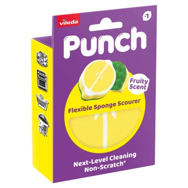 Vileda Punch lemon voňavá houbička 1 ks