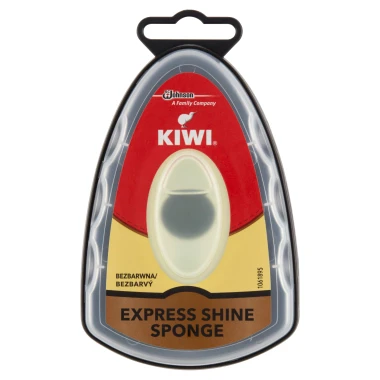 Kiwi Express Shine bezbarvý vosk a houbička 7ml