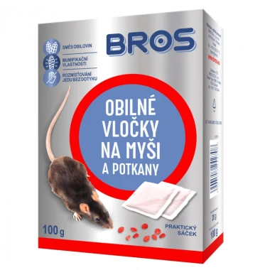 Bros obilné vločky na myši a potkany 5 x 20 g