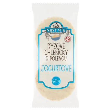 Nový Věk Rýžové chlebíčky s polevou jogurtové 60g