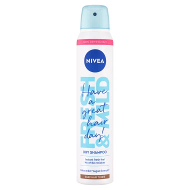 Nivea Fresh & Mild suchý šampon pro tmavší tón vlasů 200 ml