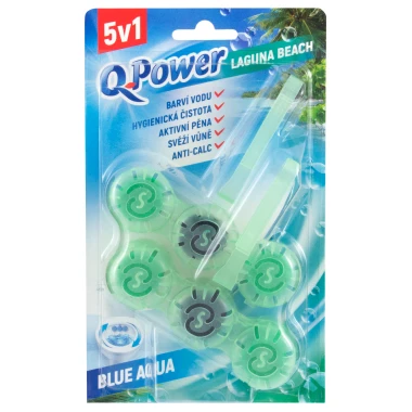 Q-Power Tuhý WC závěs Blue Aqua Laguna Beach 2 x 40g
