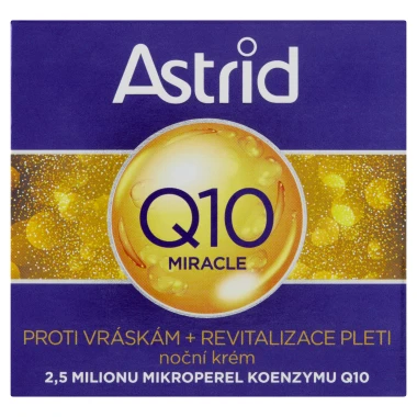 Astrid Q10 Miracle Noční krém proti vráskám + revitalizace pleti 50ml