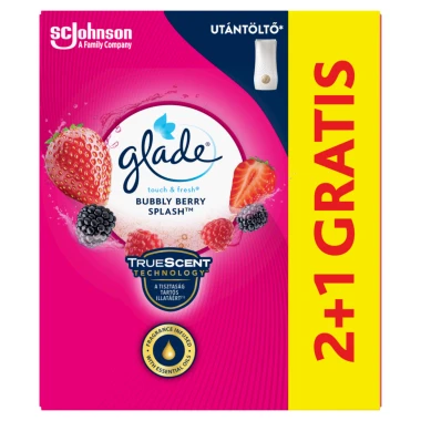 Glade® Touch&Fresh® Náhradní náplň do aerosolového osvěžovače Bubbly Berry Splash™ 3 x 10 ml