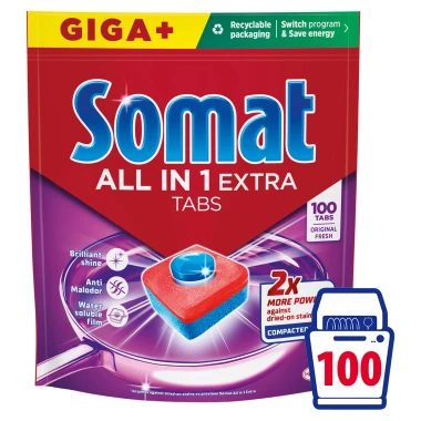 Somat All in 1 Extra tablety do myčky nádobí 100 ks