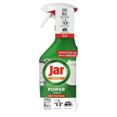 Jar Power Spray 3 v 1 Víceúčelový sprej na nádobí a do kuchyně s pomerančovou vůní 500 ml