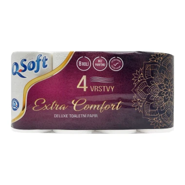 Q-Soft Toaletní papír Extra comfort 4vrstvý 8 ks