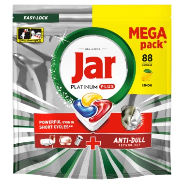 Jar Platinum Plus Lemon Kapsle do myčky nádobí 88 ks