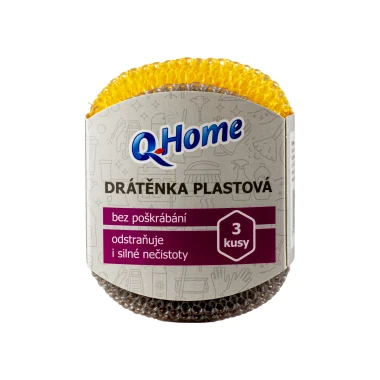 Q-Home drátěnka plastová, mix barev,  3 ks