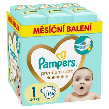 Pampers Premium Care, vel. 1, 156 ks