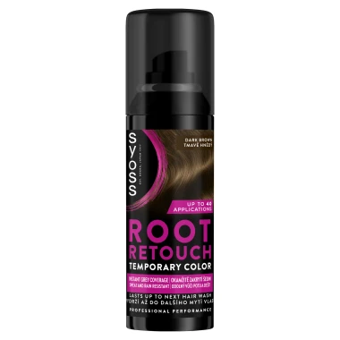 Syoss Root Retouch sprej na dočasné zakrytí odrostů Tmavě hnědý 120ml