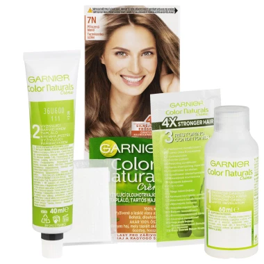 Garnier Color Naturals permanentní barva na vlasy 7N přirozená blond, 60+40+12ml