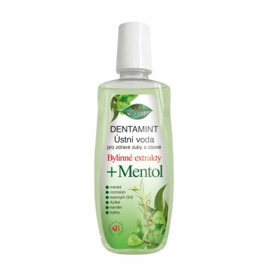 Bione Dentamint Ústní voda mentol + bylinné extrakty + Q10 500 ml