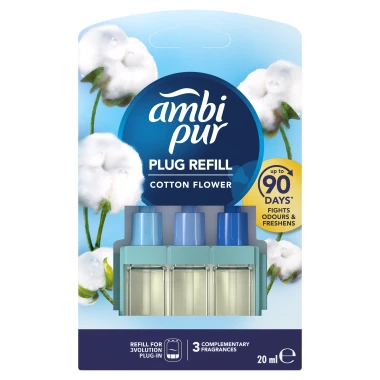 Ambi Pur Elektrický osvěžovač vzduchu s náhradní náplní Ambi Pur Cotton 20 ml