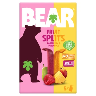 BEAR Fruit Splits malina a ananas 5 x 20 g