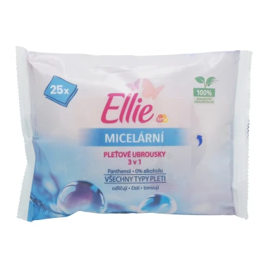 Ellie Micelární pleťové ubrousky 3v1 25ks
