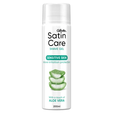 Gillette Satin Care dámský gel na holení s aloe vera 200 ml