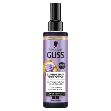 Schwarzkopf Gliss Blonde Hair Perfector fialový expresní kondicionér 200ml